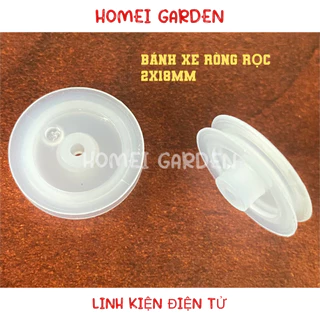 Bánh xe ròng rọc nhựa DIY 2x18mm trục 2mm đường kính 18mm hàng mới 100% chất liệu tốt - HM0157