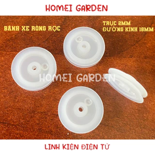 Bộ 4 bánh răng ròng rọc 18mm trục 2mm rất bền dùng để chế tạo đồ chơi DIY - HM0157