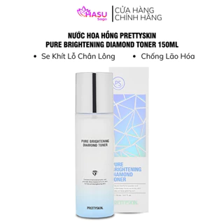 Nước Hoa Hồng Se Khít Lỗ Chân Lông, Chống Lão Hóa PRETTYSKIN Pure Brightening Diamond Toner Hàn Quốc 150ml