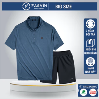Bộ quần áo thể thao Bigsize nam Fasvin AB23189.SG chất vải mềm nhẹ co giãn thoải mái