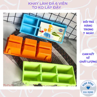 khay làm đá 6 viên to không nắp đậy có nhiều mẫu lựa chọn