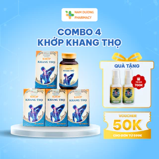 Combo 4 Viên Uống Xương Khớp KHANG THỌ Giảm Đau Nhức Tặng Ngay 2 Cốt Xoa Bóp 150ml