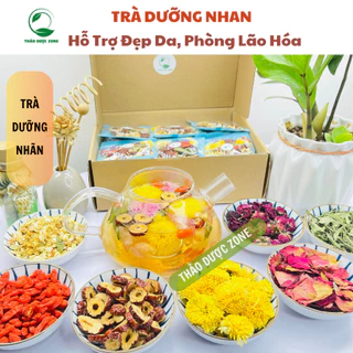 Set 30 gói Trà Dưỡng Nhan,  đẹp da, làm mờ vết thâm, mụn, chống lão hoá da,ngủ ngon Thảo Dược Zone