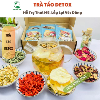 Set 30 gói TRÀ TÁO XANH DETOX cơ thể, giải nhiệt,  thanh lọc giảm cân, hỗ trợ chống lão hóa, làm đẹp da - Thảo Dược Zone