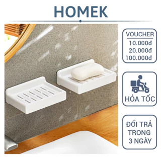 Khay kệ xà bông HOMEK, khay xà bông dán tường chịu lực cao cấp, kệ nhà tắm sang trọng