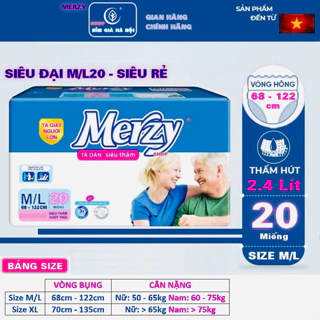 Bỉm già Merzy ML20 miếng #Tã người lớn Merzy ML20 XL20 miếng siêu thấm hút,  #bỉm merzy #Bỉm già merzy #tã merzy #merzy