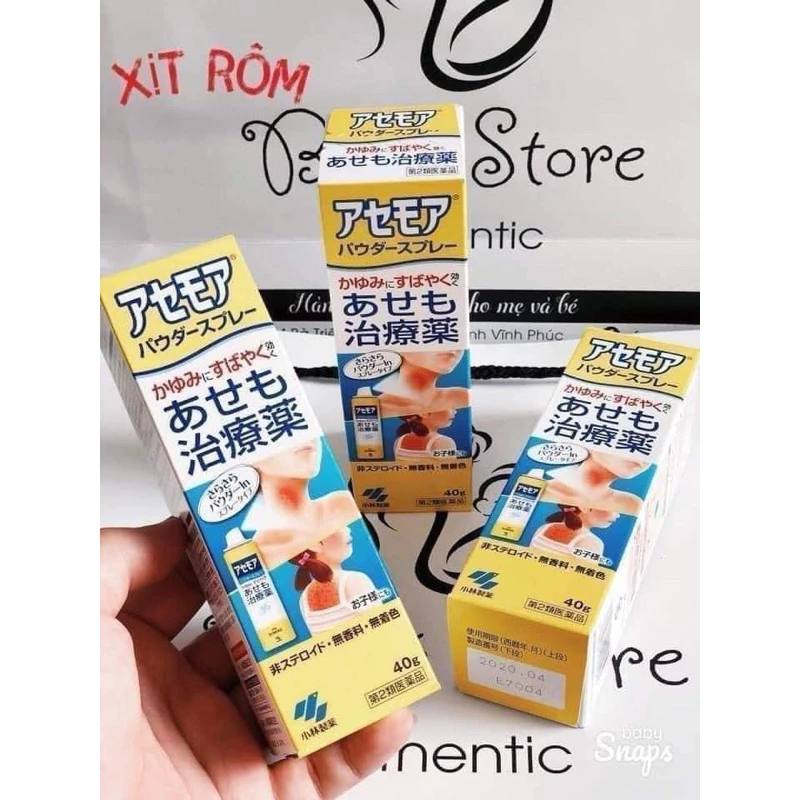 xịt rôm sảy cho bé và người lớn 40g&80g Nhật bản