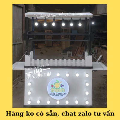 Mẫu Xe Bán Trà Sữa Màu Trắng Đẹp Giá Rẻ