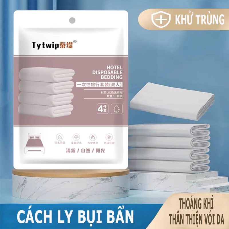 Bộ trải giường du lịch khách sạn TYTWIP thông thoáng khí an toàn giường đơn đôi đầy đủ