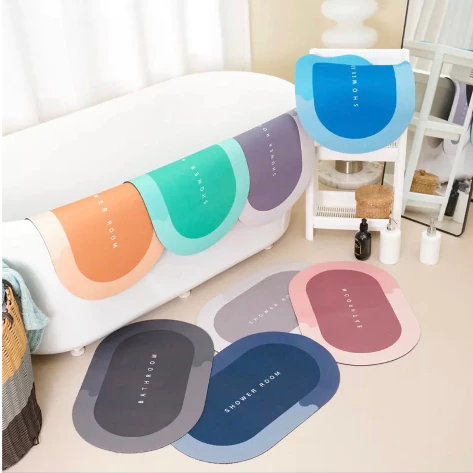 Thảm lau chùi chân trải sàn silicon mềm thấm hút tốt chống trượt Hưng Chiếu ED04