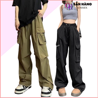 Quần kaki dài jogger nam nữ túi hộp phong cách trẻ trung chất vải co giãn ẩn tinh tế màu trắng,đen,rêu hai kiểu ống xuôn