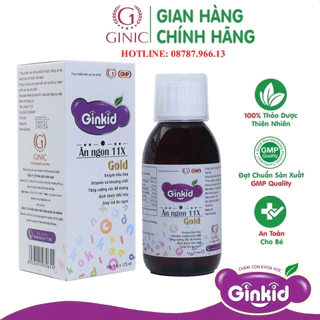 Siro Ăn Ngon GINKID 11X - Giúp Trẻ Ăn Ngon, Tăng Cường Đề Kháng, Bổ Sung Lysin cao cùng với Digenzym và các Vitamin