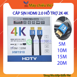 HDMI 4K HDTV 2.0 Chính Hãng Cao Cấp, Chuyên Dùng Cho Lắp Đặt Máy Chiếu Trường Học, Văn Phòng