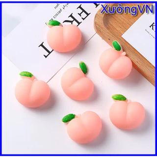 Mông Sillicon Quả Đào Squishy / Sticker Xả Stress bóp vui tay Dán Ốp Điện Thoại - Đồ Chơi