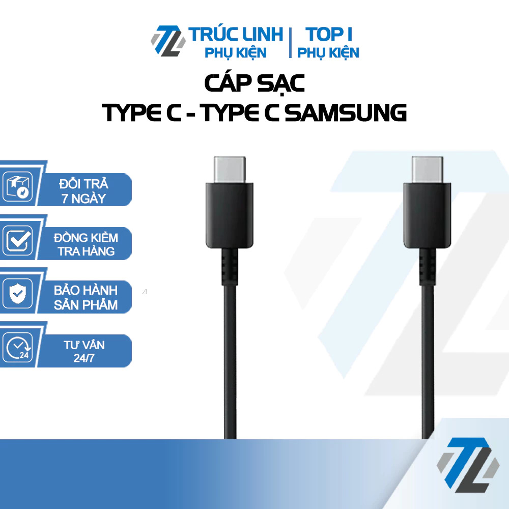 Cáp Sạc Nhanh SS  Type C To Type C Dài 1m (bảo hành 12 tháng)