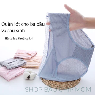 Quần lót bầu sau sinh cạp chéo thông hơi, kháng khuẩn 100% siêu xinh siêu thoáng mát- QL019