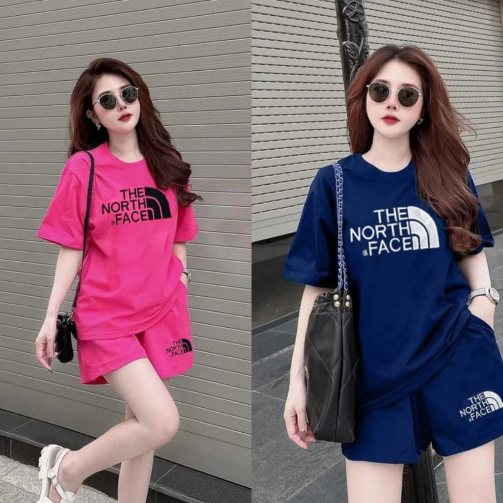 Set đồ nữ mặc nhà rẻ đẹp mùa hè bộ đùi nữ bộ quần áo nữ 3 SIZE 45-75KG bigsize chất thun cotton in chữ The đang được đối chiếu cho người mua tại Việt Nam