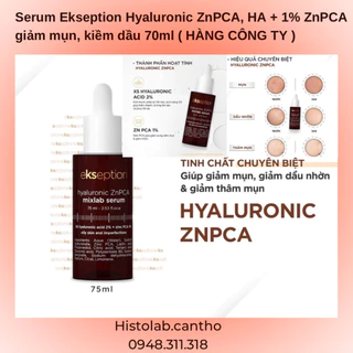 [NHẬP KHẨU CTY] Serum Ekseption Hyaluronic ZnPCA, HA + 1% ZnPCA giảm mụn, kiềm dầu