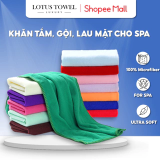 Khăn Tắm, Gội, Cuốn Người Spa LOTUS TOWEL 100% Microfiber Cao Cấp Mềm Mịn Thấm Hút Không Ra Màu