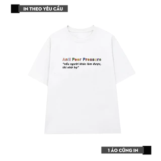 [NHẬN IN THEO YÊU CẦU] Áo Thun Oversize Tay Lỡ Alva Mẫu Pressure 10 Màu Cotton 100%