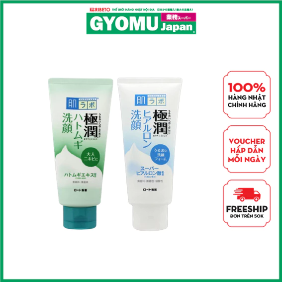 Sữa Rửa Mặt Hada Labo Gokujyun Face Wash Dưỡng Ẩm 100g