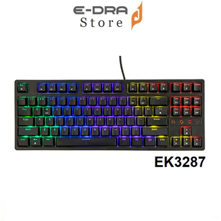 Bàn phím cơ EDRA EK3287 LED Rainbown ( Blue , Brown ,Red Switch )
