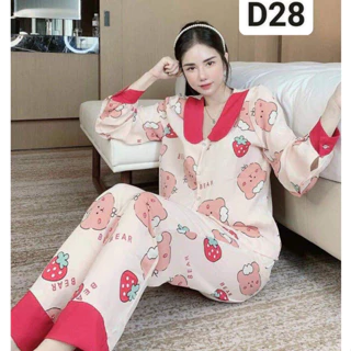 [ BIGSIZE 60-75KG] Bộ quần áo nữ pijama cỡ đại mặc nhà chất kate mềm cổ sen thoáng mát-shopthoitrang8888