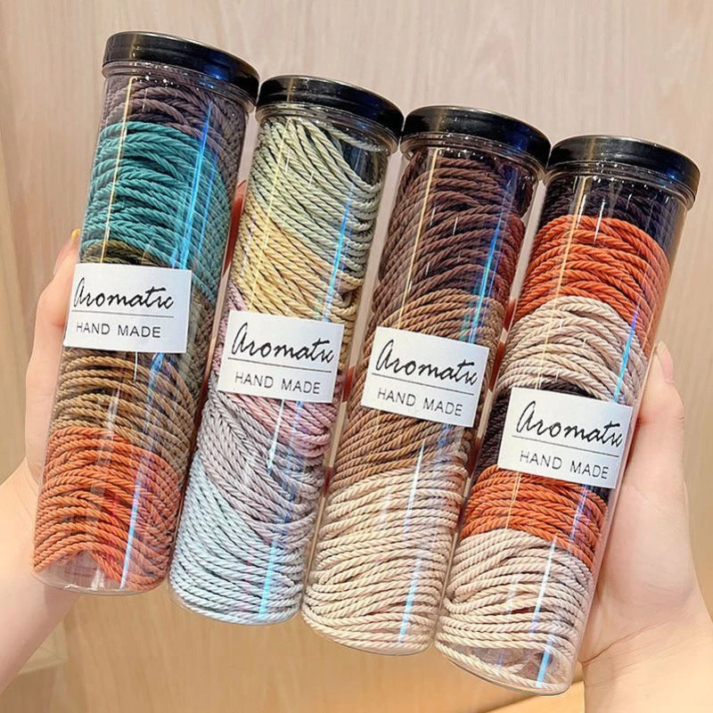 ( HỘP NHỰA 100 SỢI ) hộp 100 dây cột tóc phong cách hàn quốc, DÂY CỘT TÓC CHO BÉ
