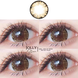 Kính áp tròng LUNA EYES 062 Brown Lens cận Jolly giãn to