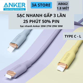 Dây cáp sạc nhanh Anker A8662 A8663 Powerline III Flow Type C to Lighting 20W 30W - 3astore