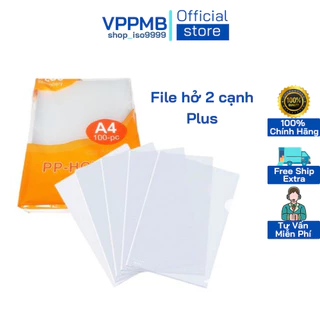 File hở 2 cạnh Plus A4, Bìa lá A4 (100 Chiếc)