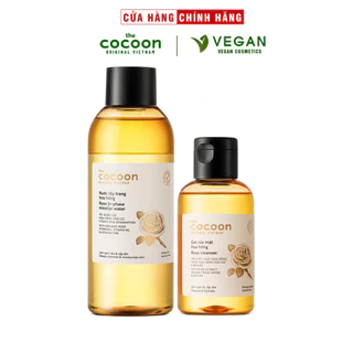 Combo gel rửa mặt hoa hồng cocoon 140ml + Nước tẩy trang hoa hồng cocoon 310ml