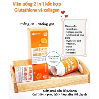 VIÊN UỐNG TRẮNG DA TRẺ HÓA GLUTATHIONE MIX COLLAGEN THỦY PHÂN[Bill Hàn]