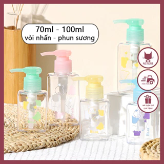 Chai chiết mỹ phẩm , bình chiết , lọ chiết du lịch 70 ml / 100 ml (màu ngẫu nhiên)