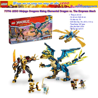 71796 Iego trong dòng đồ chơi lắp ráp Ninjago Dragons Rising season 1 Elemental Dragon vs. The Empress Mech