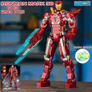 Đồ Chơi Lắp Ráp Xếp Hình Mô Hình Iron Man MK50 Robot Người Sắt Trong Avenger EndGame No.6013 Với 1293 Mảnh Ghép