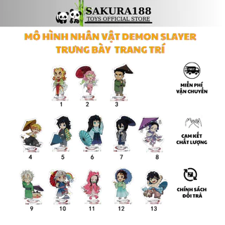 Mô hình nhân vật Demon Slayer trưng bày bằng nhựa 8cm