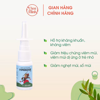 Xịt mũi Viminose, dành cho em bé, hỗ trợ viêm mũi dị ứng,  kháng khuẩn 15ml - Tràm Viên Minh