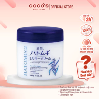 Kem dưỡng da Reihaku Hatomugi Moisturizing Conditioning The Milky Cream 300g