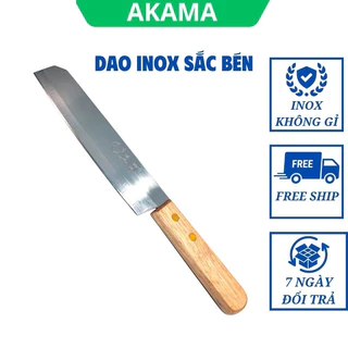 Dao thái thịt gọt hoa quả JinLi inox không gỉ sáng bóng cán gỗ sắc bén