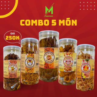 MIAFOOD - Combo 5 món (khô heo, khô mực, khô bò, da heo, khô gà)