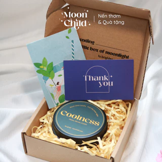 Nến thơm phòng tinh dầu Moonchild cao cấp organic không khói dễ ngủ trang trí - hũ nhôm