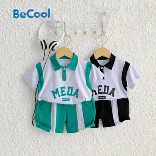 Bộ Cộc Tay Cho Bé, Bộ Cộc Phối Màu MEDA Chất Cotton Cao Cấp Bộ Cho Bé Từ 10-26kg MINKY BABY