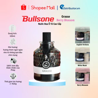 Nước hoa ô tô cao cấp Bullsone Grasse Objet English Verbena/White Musk/Berry Blossom (100ml) - 100% chính hãng