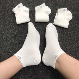 [Set 5 đôi] Vớ tất nam nữ cổ ngắn cổ trung Puma CK trắng hàng VNXK chất cotton mềm mát giá rẻ Sport socks