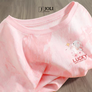 Áo Thun Loang, Áo Phông Nam Nữ Unisex Tay Lỡ By JOLI BST 01 In Hình MIni Chất Cotton Form Rộng