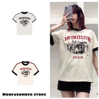 Áo thun Babytee form fit YOUTH Phối Viền [FREESHIP]🌸Áo Thun Nữ Babytee cotton co dãn🌸