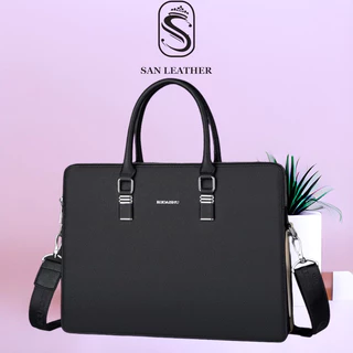 Túi Xách Da Công Sở San Leather 8012.Cặp Da Công Sở Cao Cấp.Túi Xách Laptop.Cặp Da Cao Cấp.