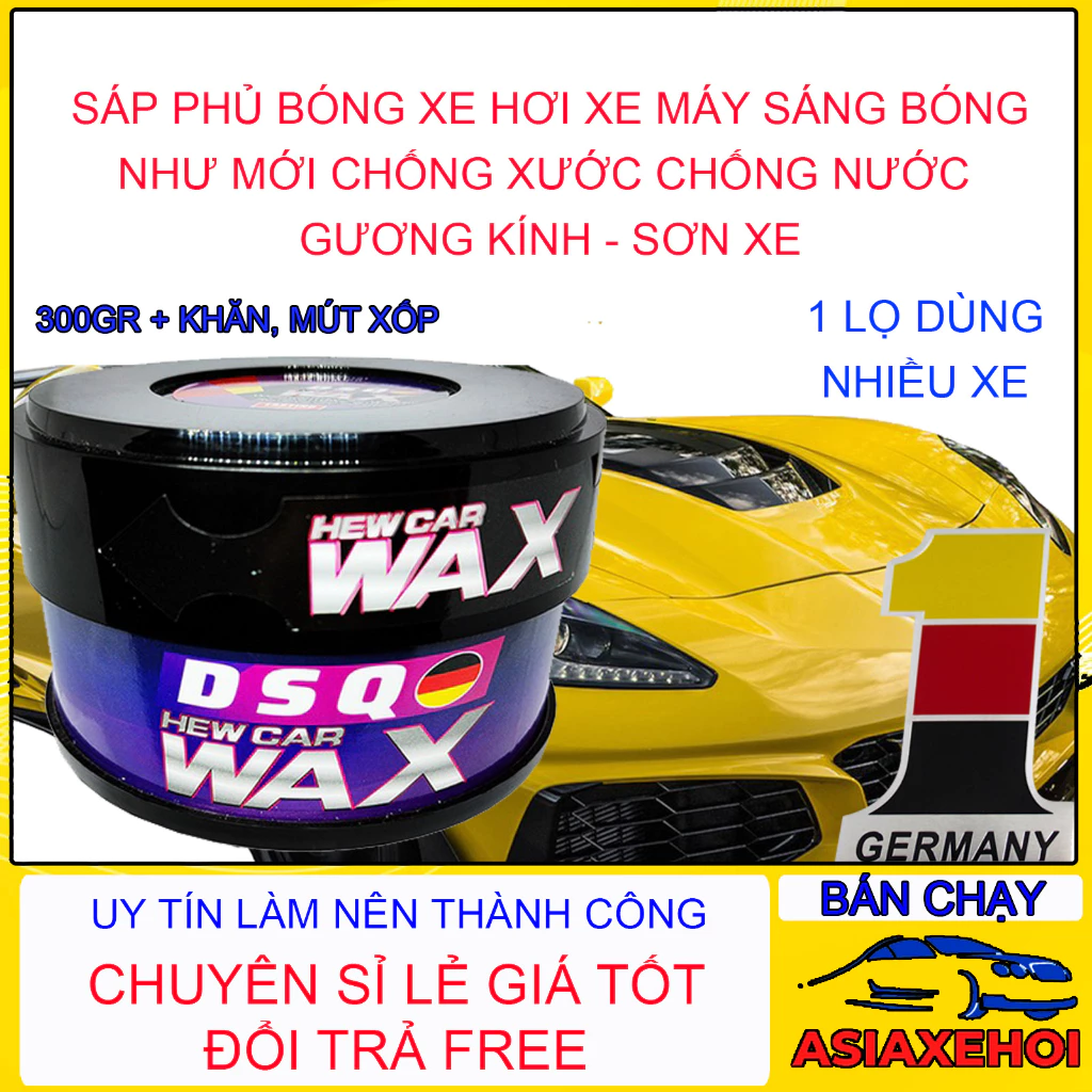 [Bóng Như Mới ] Sáp Phủ Bóng Sơn Xe Ô tô - Phủ Ceramic Làm Đẹp Xe - Đánh Bóng Sơn Xe Chống Nước Bẩn, Hạn Chế Bụi Bẩn