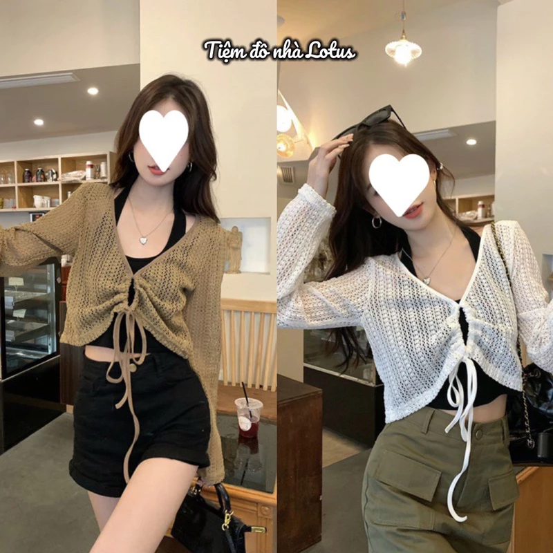 Set 2 Áo Croptop Dệt Kim Hai Mảnh Phong Cách Phương Tây Gợi Cảm Cho Nữ (Tiệm đồ nhà Lotus)